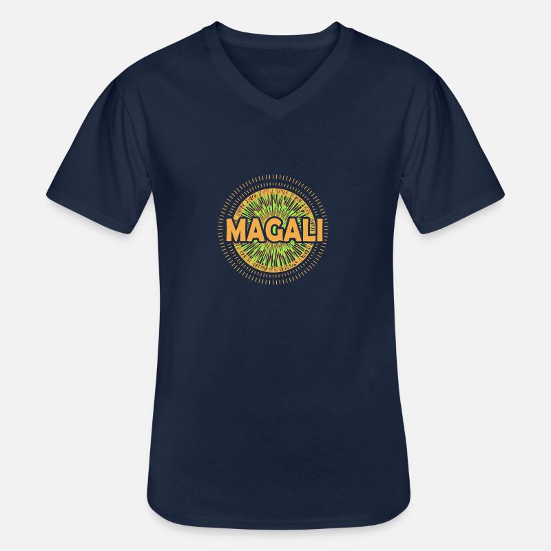 Geschenkidee Magali - Männer-T-Shirt mit V-Ausschnitt - Navy