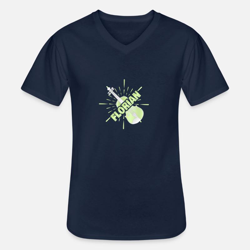 Orchester Florian - Männer-T-Shirt mit V-Ausschnitt - Navy