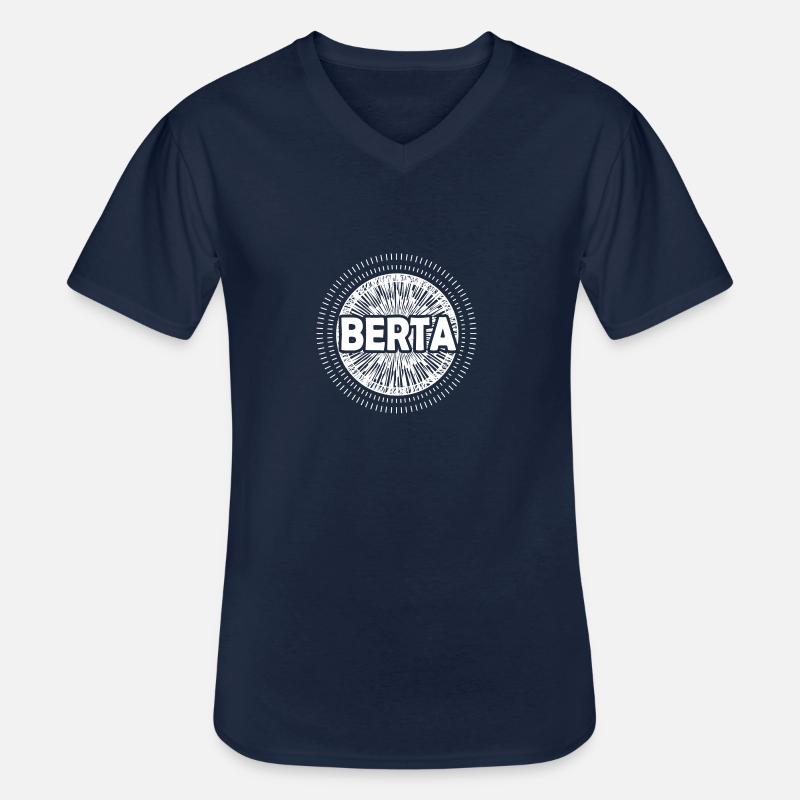 Geschenkidee Berta - Männer-T-Shirt mit V-Ausschnitt - Navy