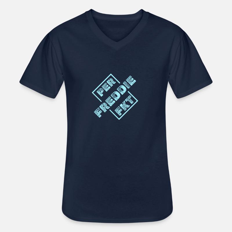 Freddie Freddie - Männer-T-Shirt mit V-Ausschnitt - Navy