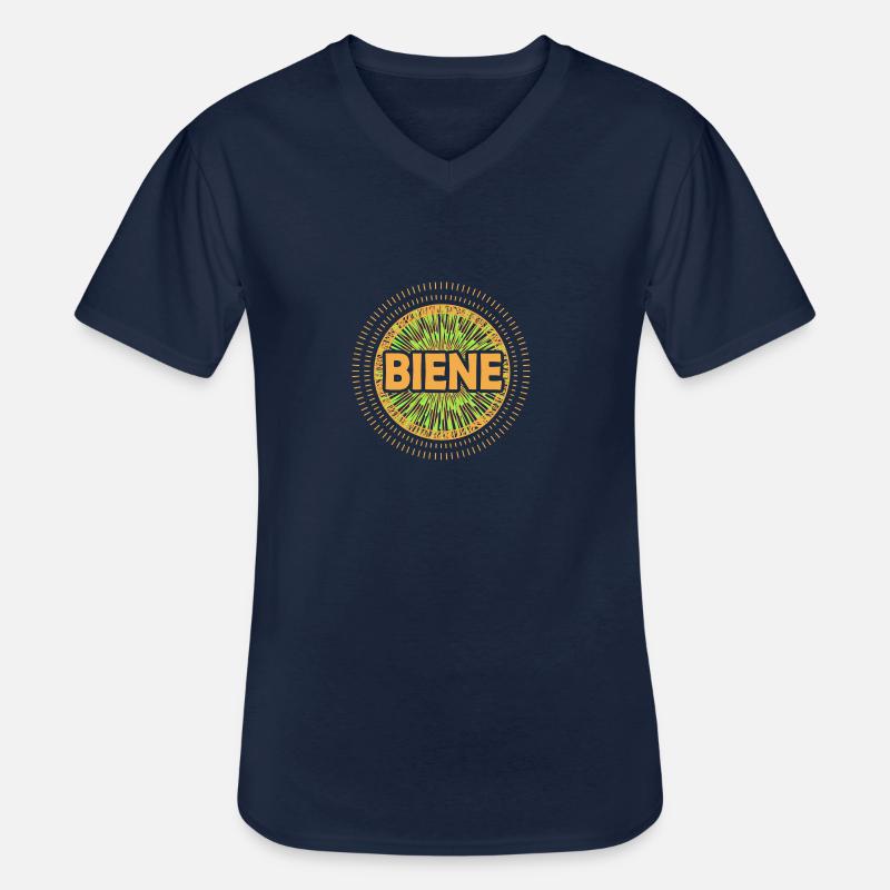 Geschenkidee Biene - Männer-T-Shirt mit V-Ausschnitt - Navy