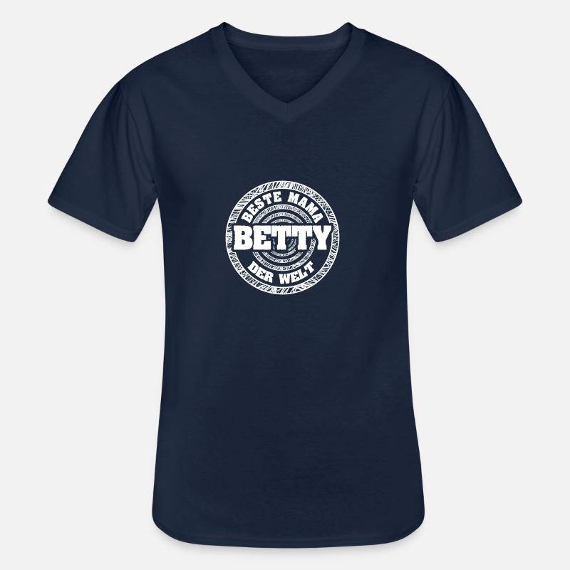 Mutter Betty - Männer-T-Shirt mit V-Ausschnitt - Navy