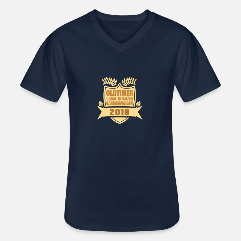 Opa 2018 - Männer-T-Shirt mit V-Ausschnitt - Navy