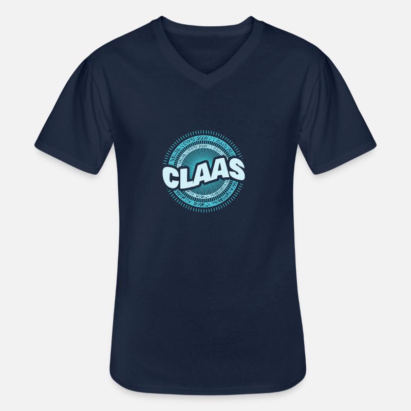 Geschenkidee Claas - Männer-T-Shirt mit V-Ausschnitt - Navy