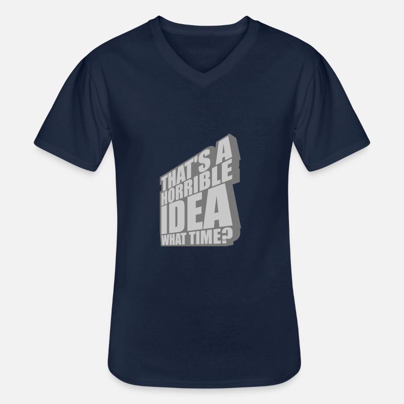 Thats a horrible Idea - Männer-T-Shirt mit V-Ausschnitt - Navy