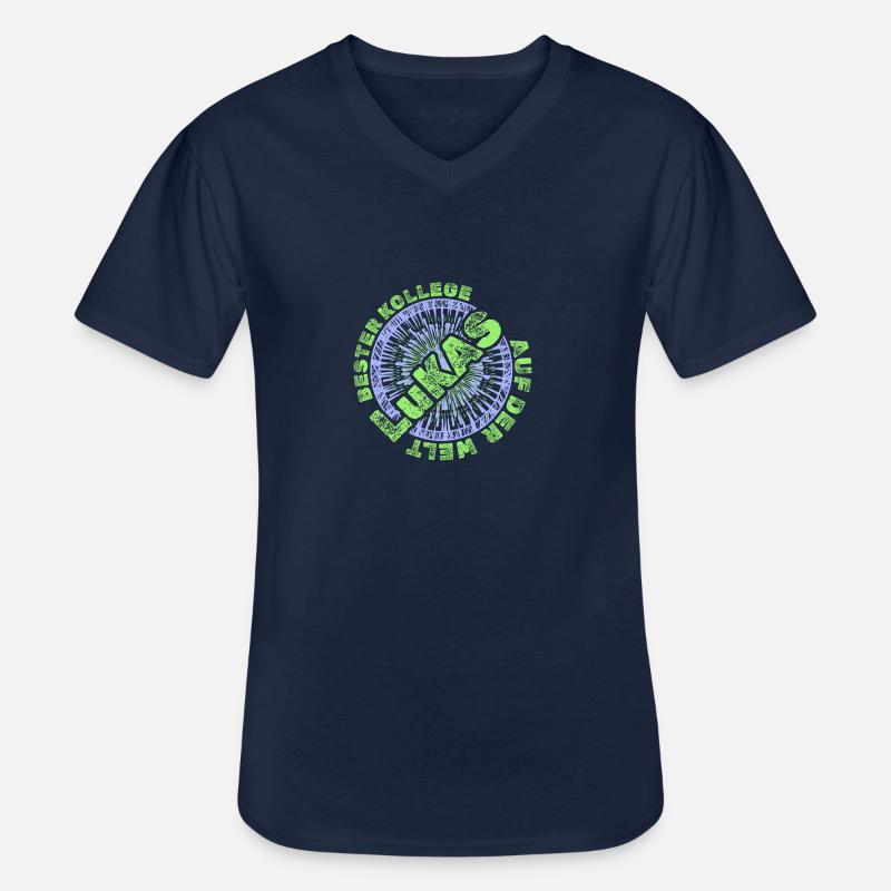 Chef Lukas - Männer-T-Shirt mit V-Ausschnitt - Navy