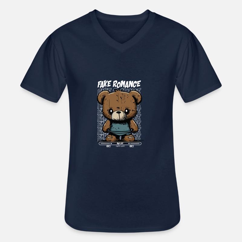 Falsche Liebe - Männer-T-Shirt mit V-Ausschnitt - Navy