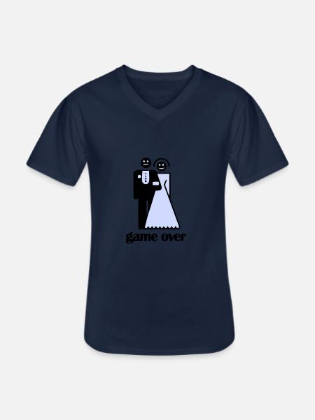 Wedding Game Over - Men's V-Neck T-Shirt - navy