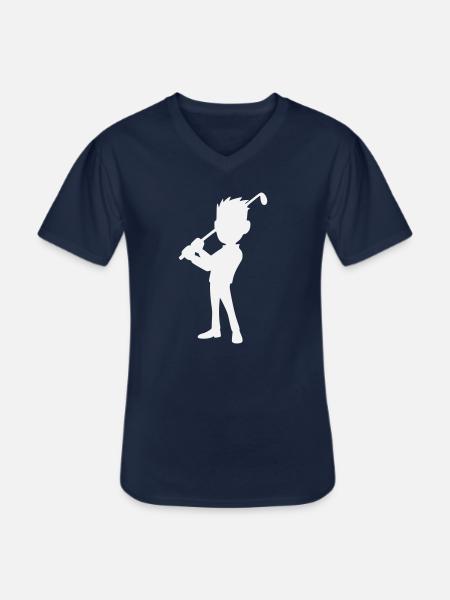 Golf Design, Golfer Silhouette - Men's V-Neck T-Shirt - navy