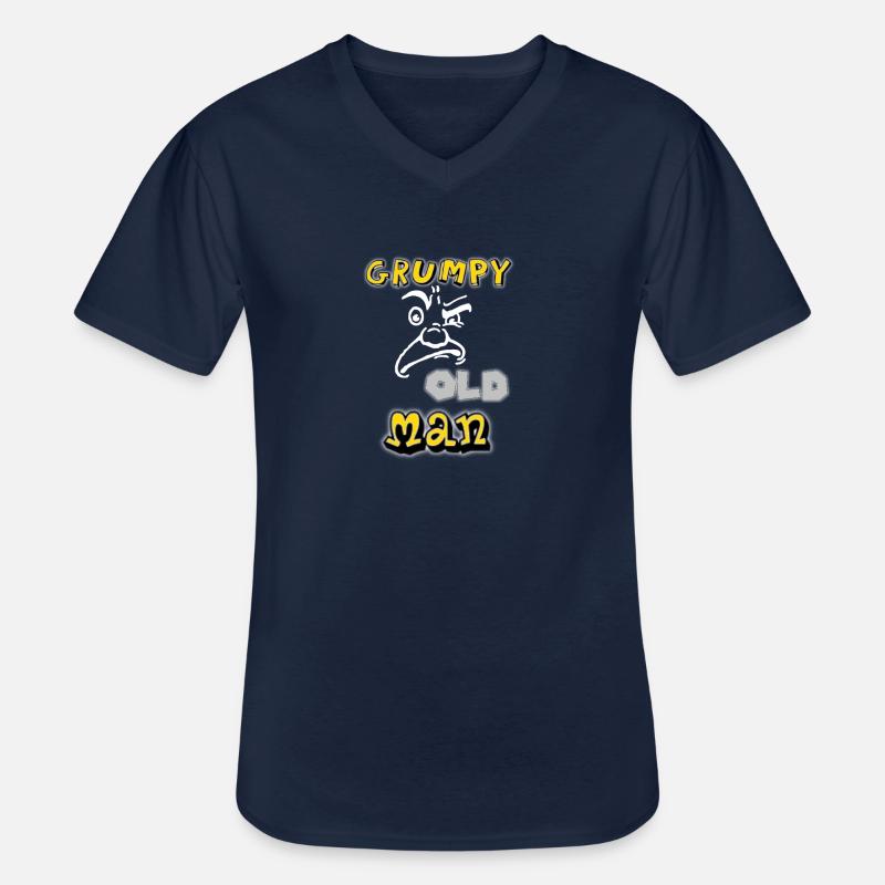 grumpy old man - Männer-T-Shirt mit V-Ausschnitt - Navy