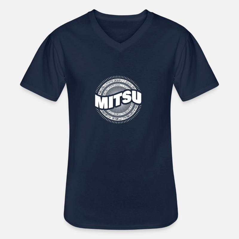 Geschenkidee Mitsu - Männer-T-Shirt mit V-Ausschnitt - Navy