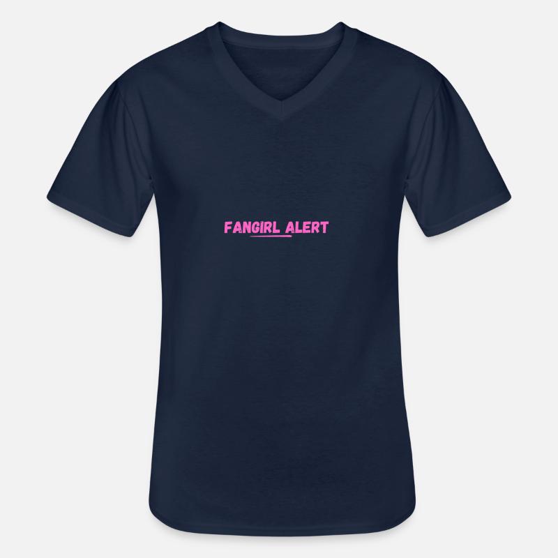 Mädchen - Männer-T-Shirt mit V-Ausschnitt - Navy