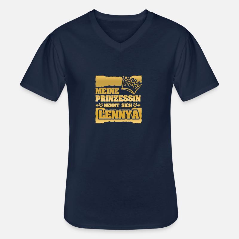Spruch Lennya - Männer-T-Shirt mit V-Ausschnitt - Navy