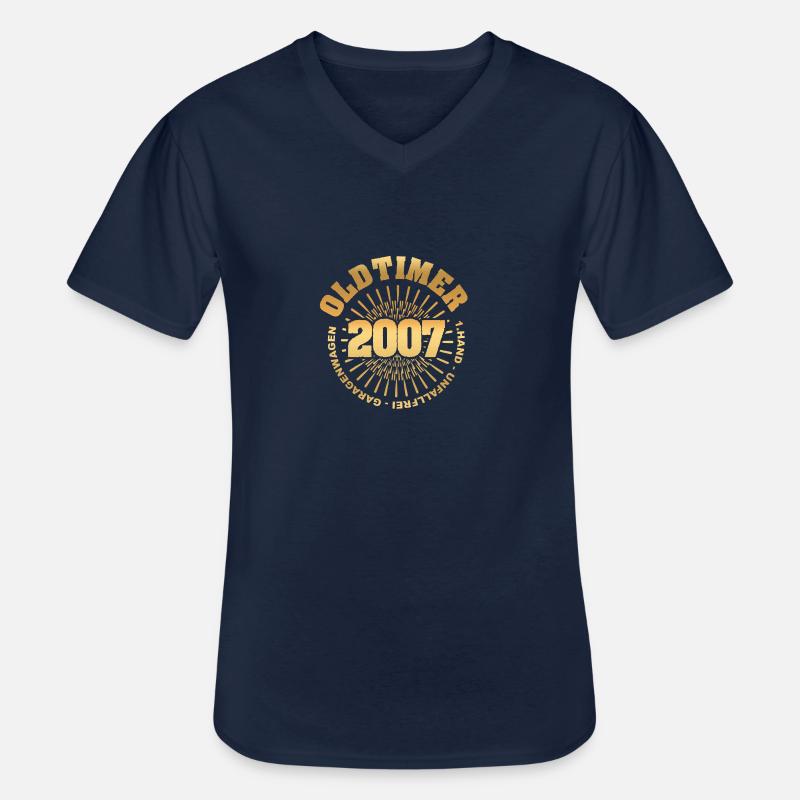 Oldtimer 2007 - Männer-T-Shirt mit V-Ausschnitt - Navy