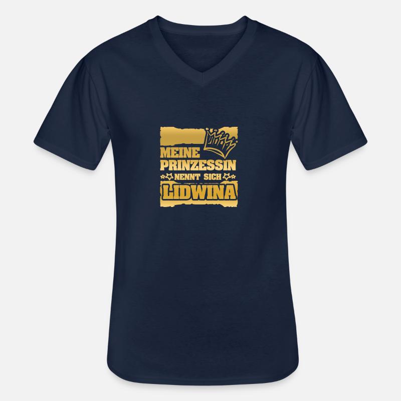 Mädchenname Lidwina - Männer-T-Shirt mit V-Ausschnitt - Navy