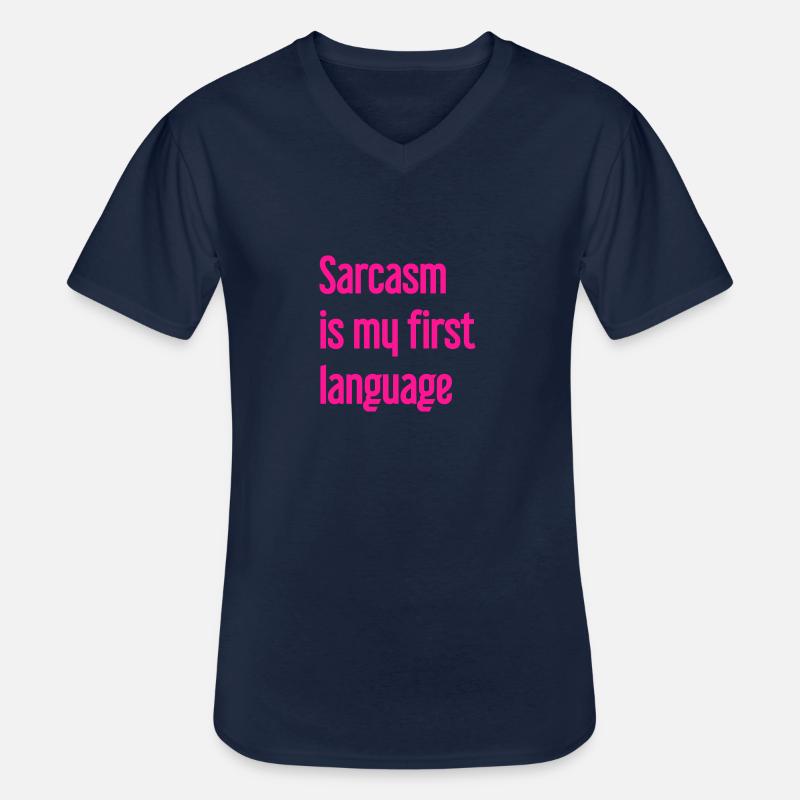 Sarkasmus-Profi - Männer-T-Shirt mit V-Ausschnitt - Navy