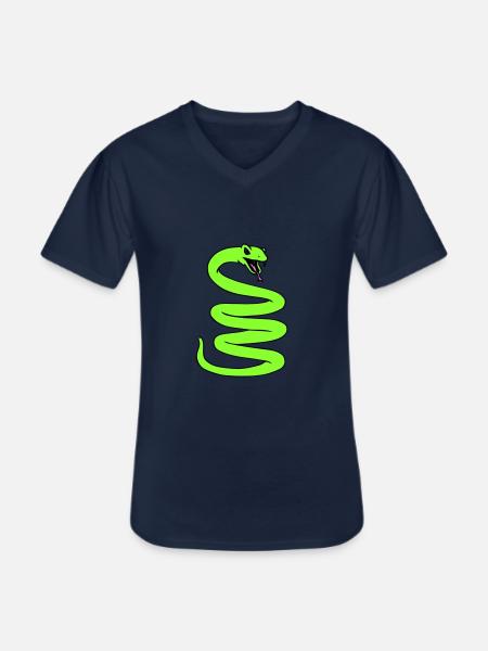 Coiled Snale - Men's V-Neck T-Shirt - navy