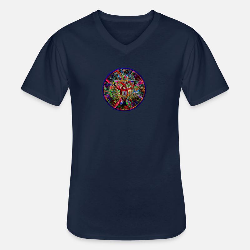 Keltisches Mandala - Männer-T-Shirt mit V-Ausschnitt - Navy