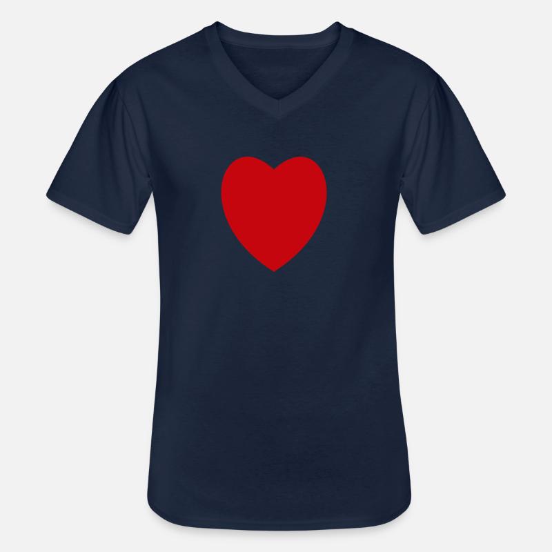 Herzen 4image2 - Männer-T-Shirt mit V-Ausschnitt - Navy