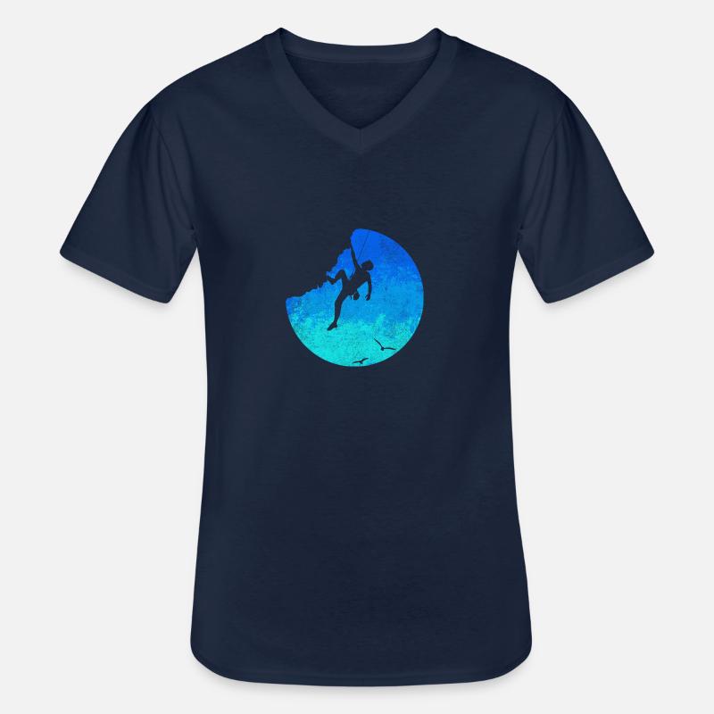 Climbing - Männer-T-Shirt mit V-Ausschnitt - Navy