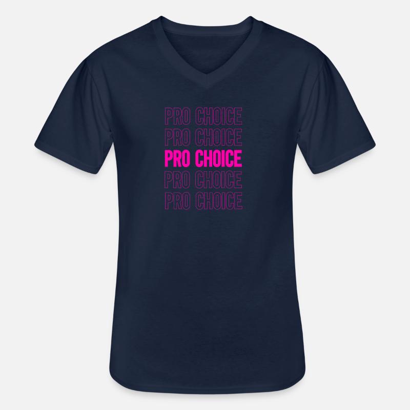 Pro Choice - Männer-T-Shirt mit V-Ausschnitt - Navy
