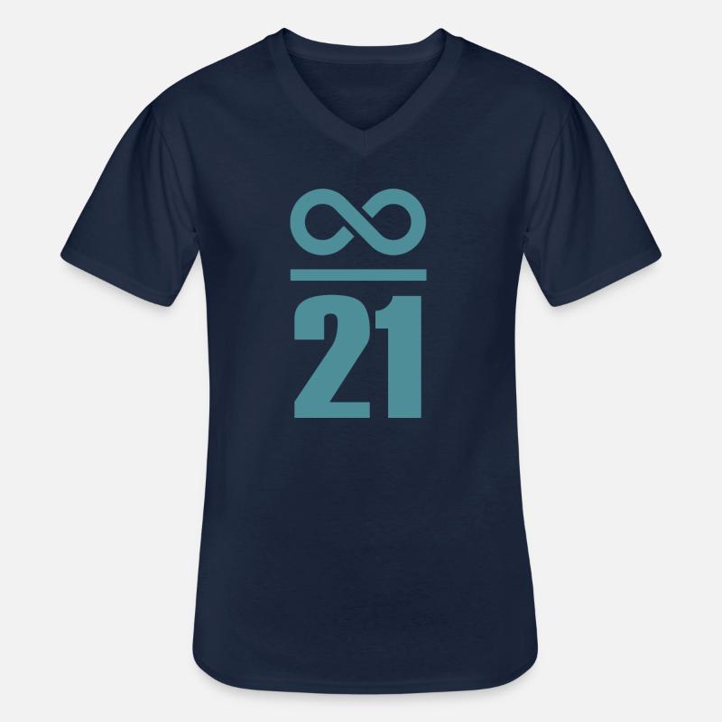 Unendlich durch 21 Millionen Bitcoin - Männer-T-Shirt mit V-Ausschnitt - Navy