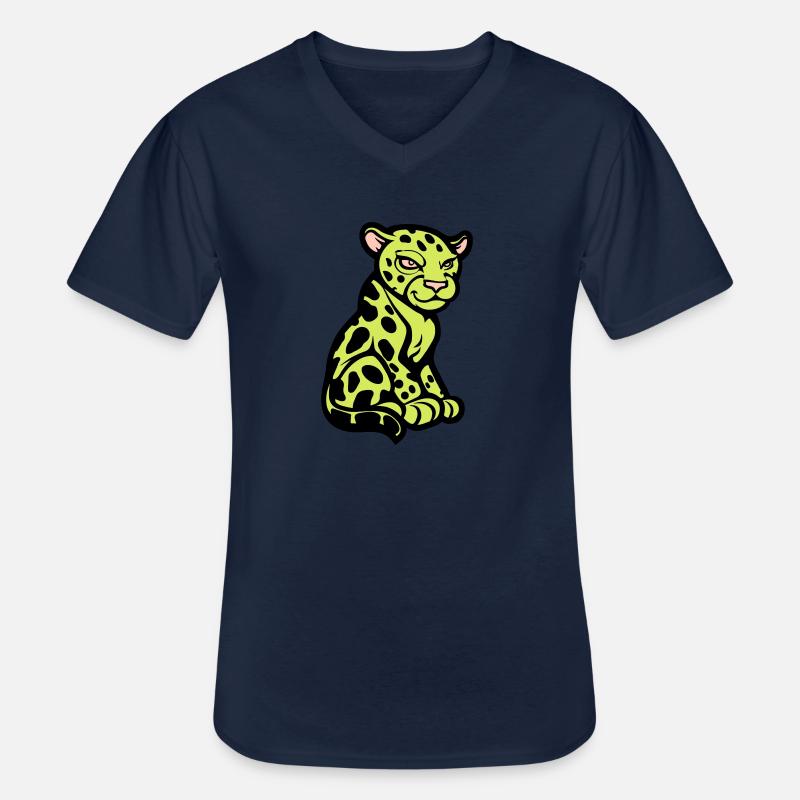 gepard tier comic - Männer-T-Shirt mit V-Ausschnitt - Navy