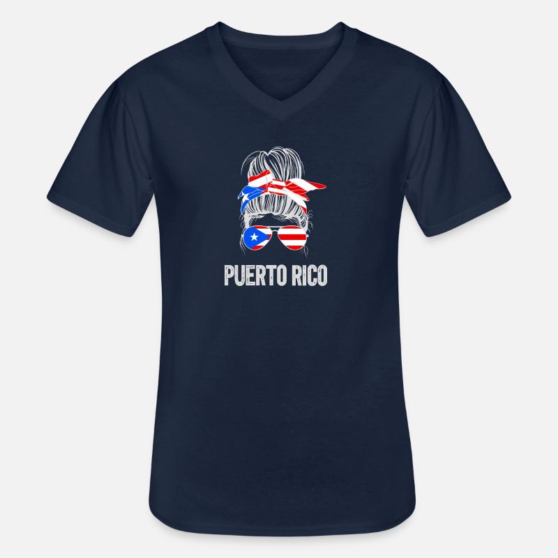 Puerto Rico - Männer-T-Shirt mit V-Ausschnitt - Navy
