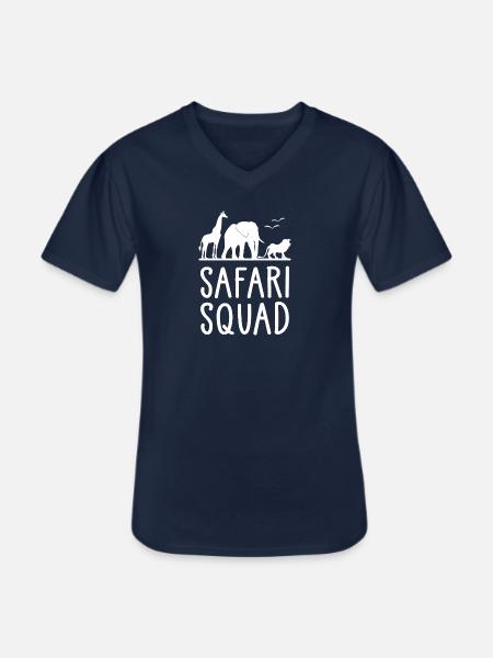 Safari Squad - Männer-T-Shirt mit V-Ausschnitt - Navy