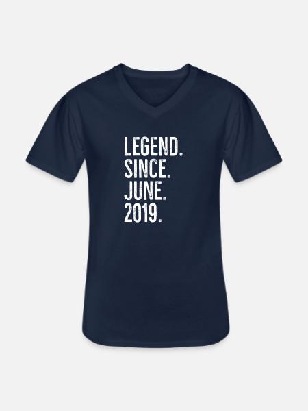 Legend Since June 2019 - Men's V-Neck T-Shirt - navy