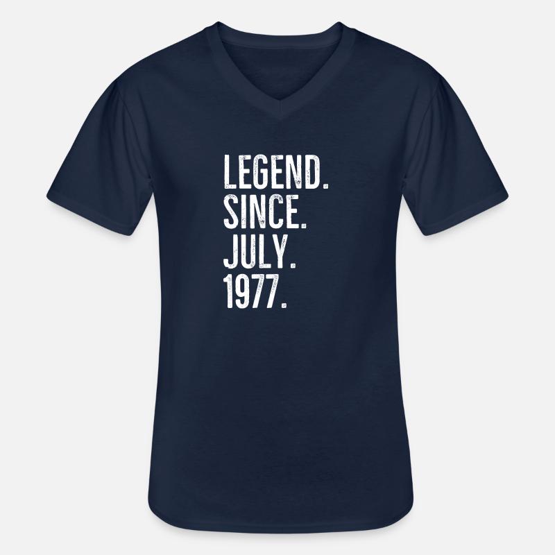 Legende seit Juli 1977 - Männer-T-Shirt mit V-Ausschnitt - Navy