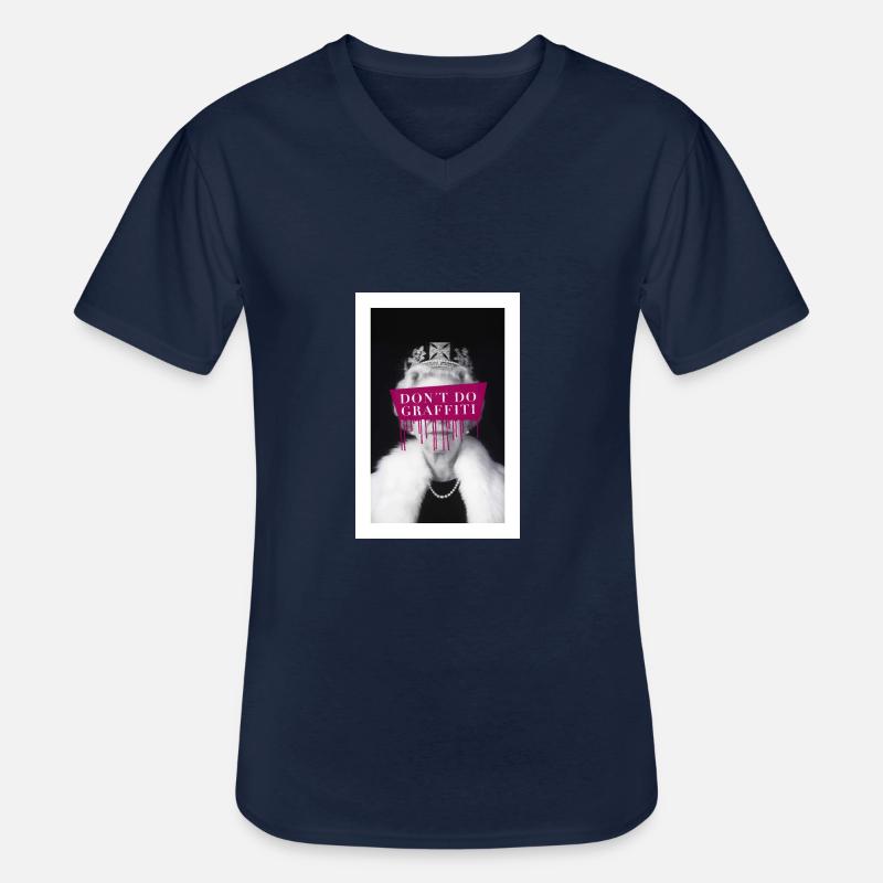 don't do graffiti Poster - Männer-T-Shirt mit V-Ausschnitt - Navy