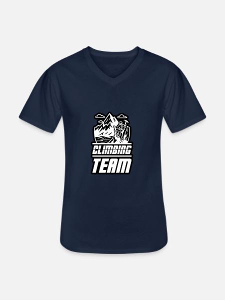 Bergsteiger Team - Männer-T-Shirt mit V-Ausschnitt - Navy