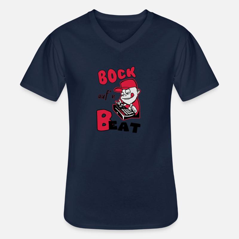 Bock auf´n Beat - Männer-T-Shirt mit V-Ausschnitt - Navy