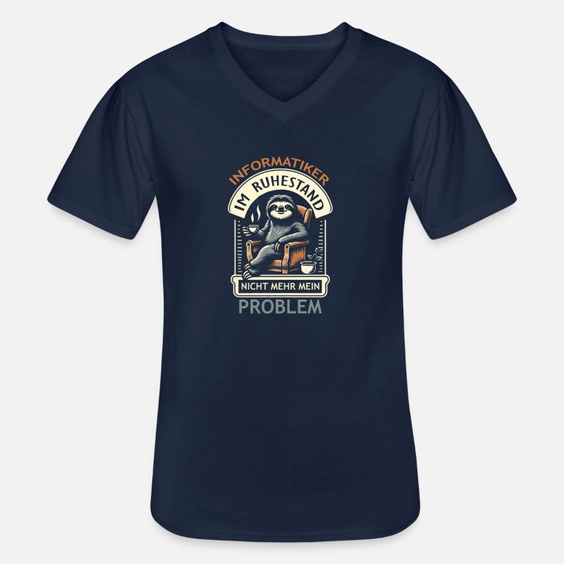 Informatiker Ruhestand - Männer-T-Shirt mit V-Ausschnitt - Navy