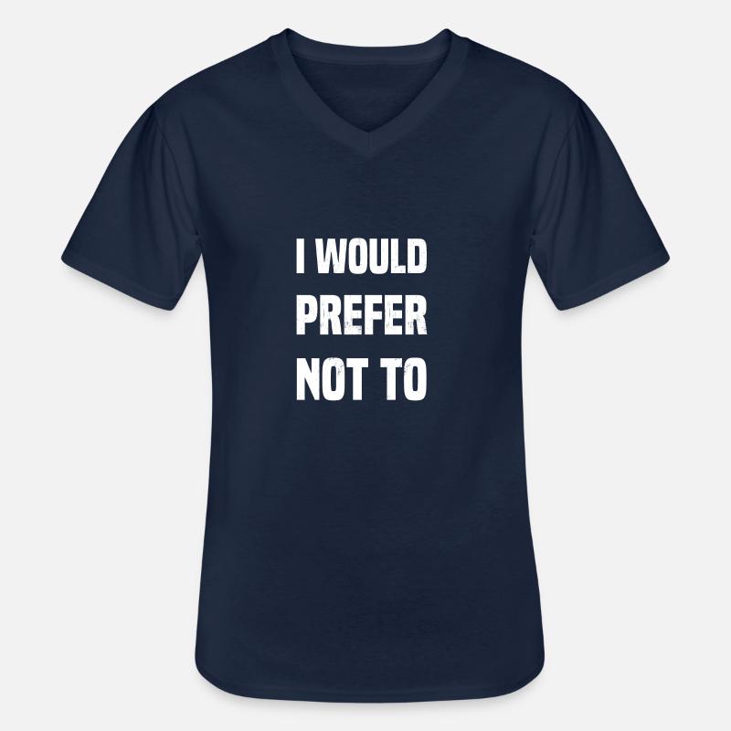 I would prefer not to - Männer-T-Shirt mit V-Ausschnitt - Navy