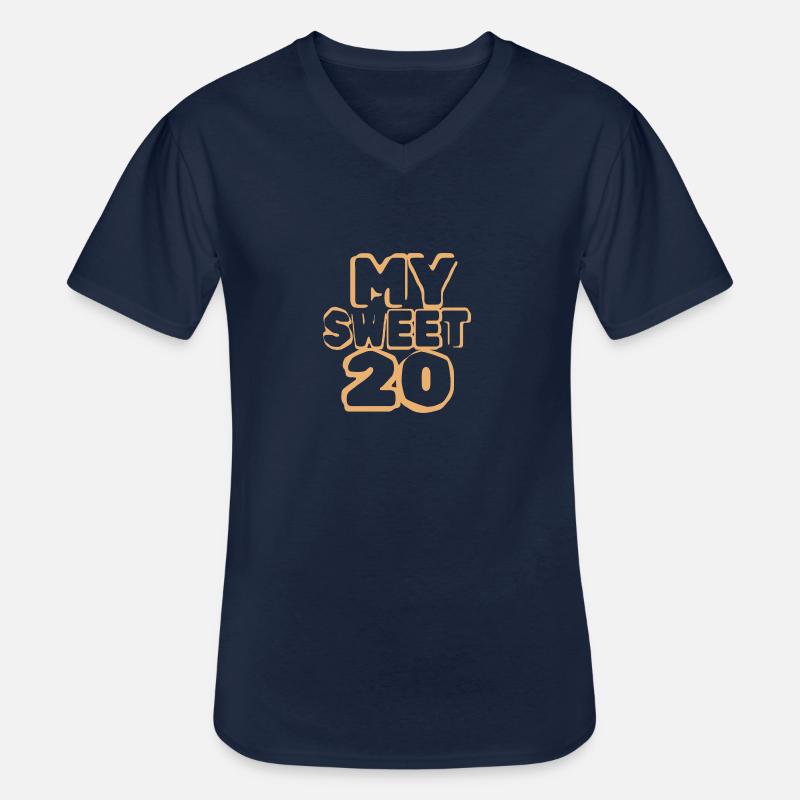 Süß 20 - Männer-T-Shirt mit V-Ausschnitt - Navy