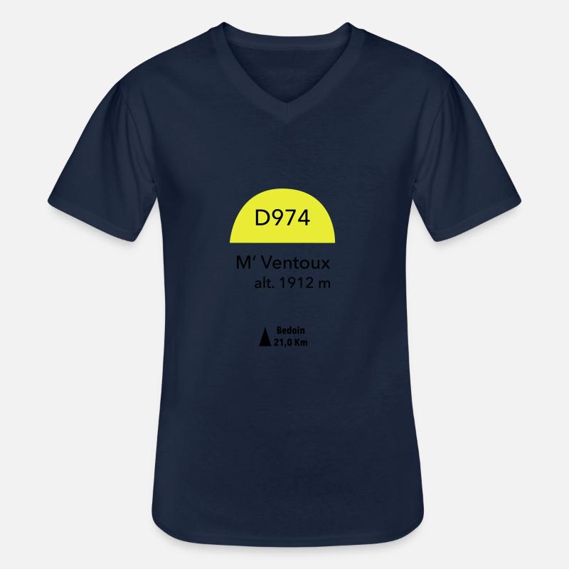 Mont Ventoux - Männer-T-Shirt mit V-Ausschnitt - Navy