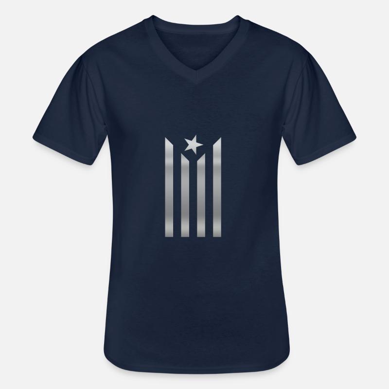 Estelada Gray - Männer-T-Shirt mit V-Ausschnitt - Navy