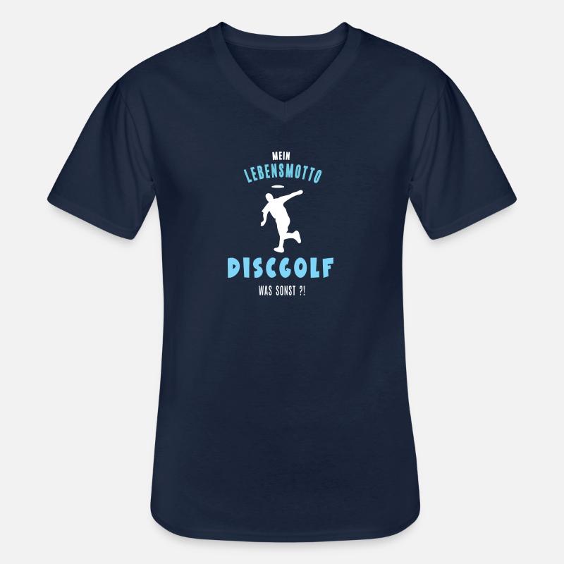 Discgolf Discgolfer Discgolfspieler Frisbee Golf - Männer-T-Shirt mit V-Ausschnitt - Navy