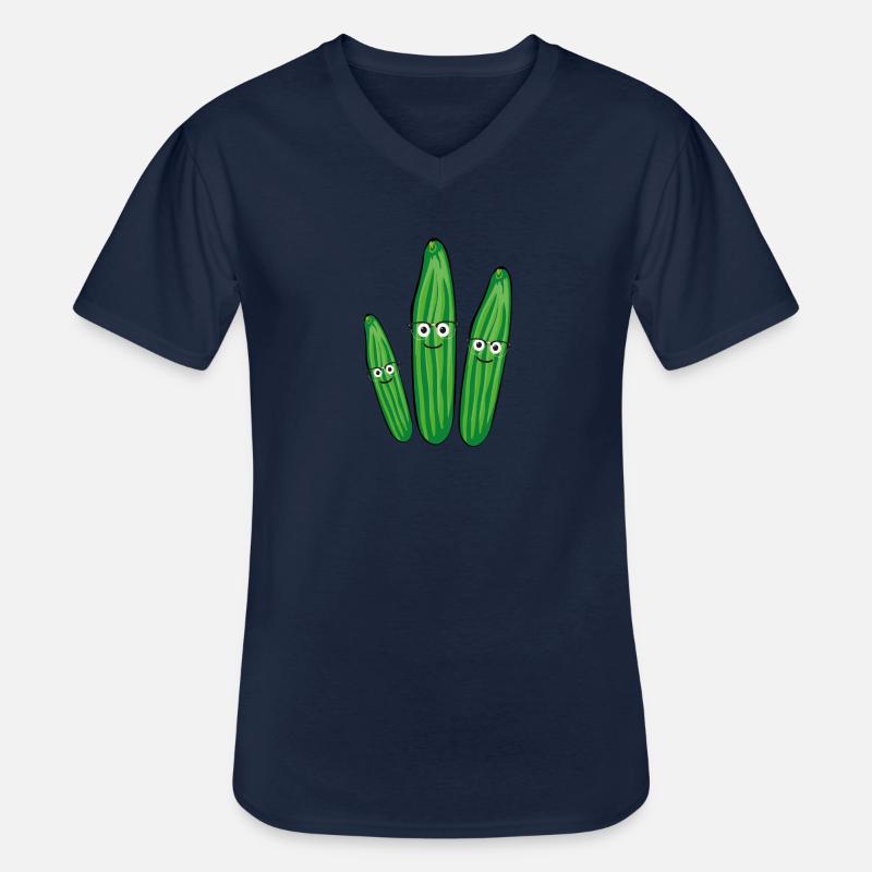Famille du concombre,Concombre,Concombre,Concombre,Nerd - T-shirt col V Homme - marine