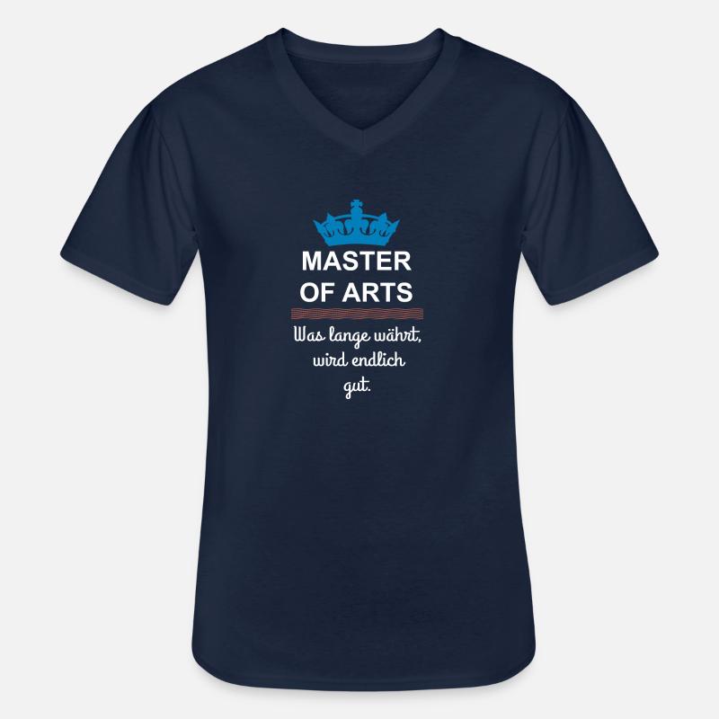 Master Studium - Männer-T-Shirt mit V-Ausschnitt - Navy