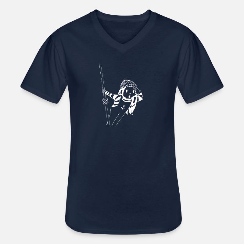 Matrose das Mädchen - Männer-T-Shirt mit V-Ausschnitt - Navy