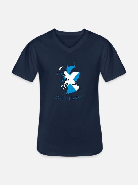 scotland-country - Men's V-Neck T-Shirt - navy
