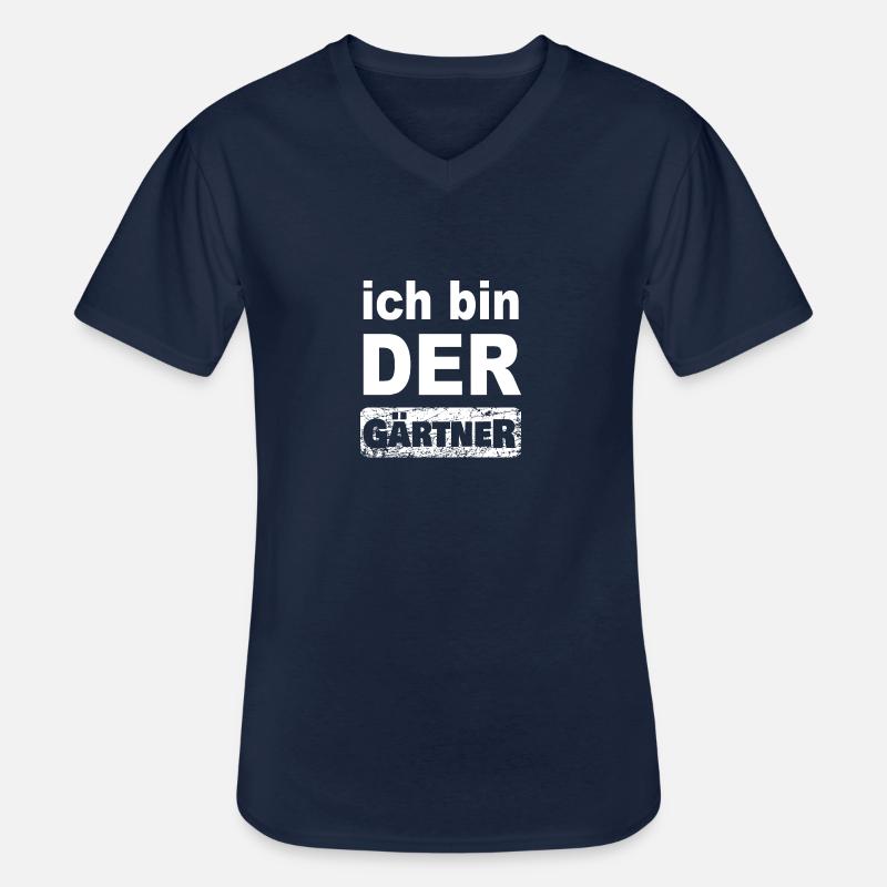 Ich bin Gärtner - Männer-T-Shirt mit V-Ausschnitt - Navy