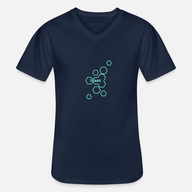 Name Jesse - Männer-T-Shirt mit V-Ausschnitt - Navy