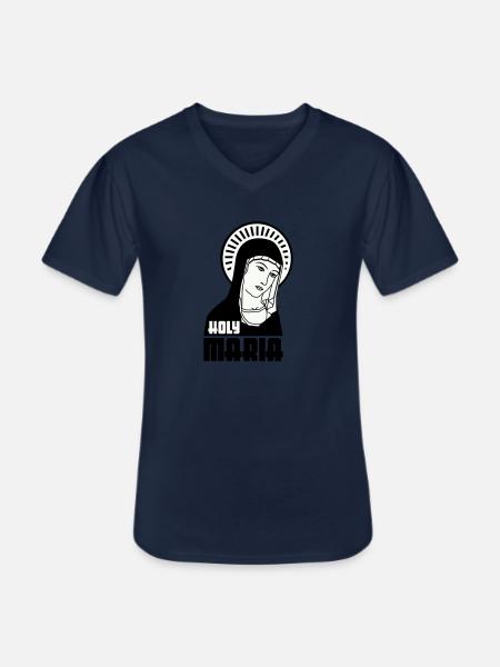 Holy Mary - Men's V-Neck T-Shirt - navy
