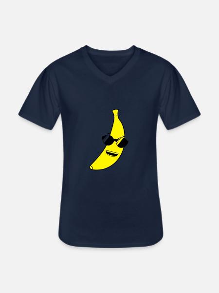 banane_cool_2 - Männer-T-Shirt mit V-Ausschnitt - Navy