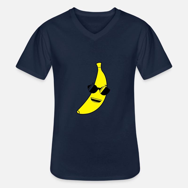 banane_cool_2 - Männer-T-Shirt mit V-Ausschnitt - Navy