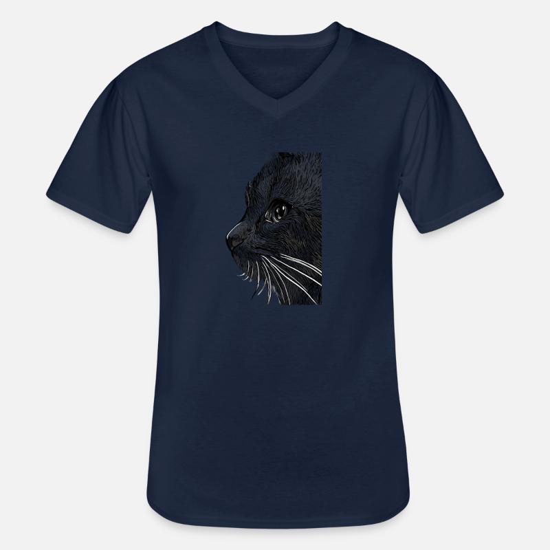 pussy katze - Männer-T-Shirt mit V-Ausschnitt - Navy